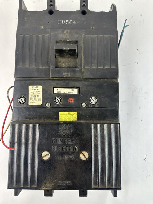 Used GE TB63F600 FRAME TRI-BREAK TB43TM56GM 400A TRIP A6KA SHUNT UNDERVOLTAGE RELEASE - Product Image