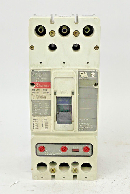 Used WESTINGHOUSE -HMCP250F5C - MOTOR CIRCUIT PROTECTOR - SER C, 250A, 3 POLE, 600VAC - Product Image