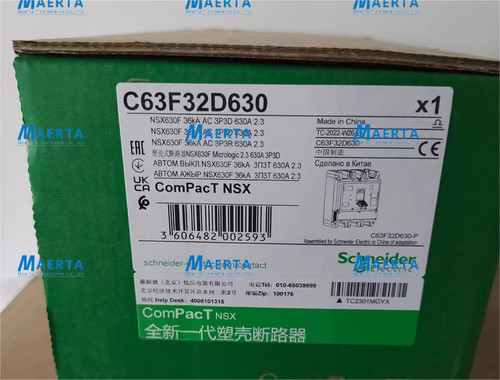 New 1PCS C63F32D630 Molded Case Circuit Breaker NSX630F 36kA AC 3P3D 630A 2.3 - Product Image