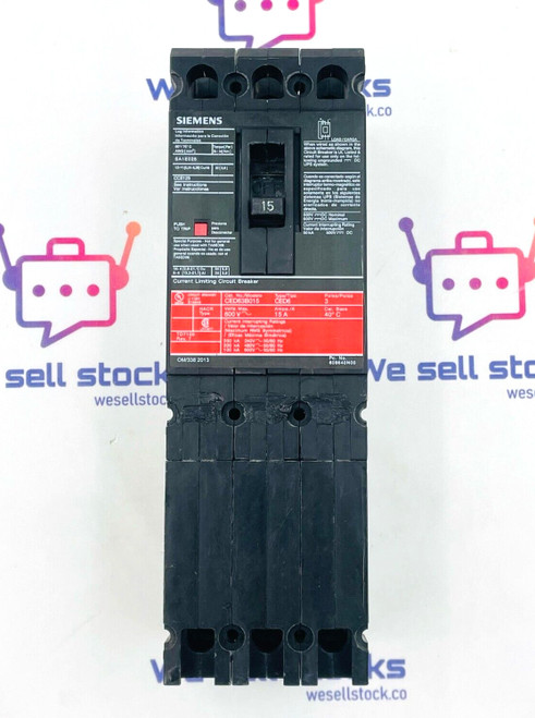 New SIEMENS CB-CED63B015 Current Limiting Circuit Breaker 15A - Product Image