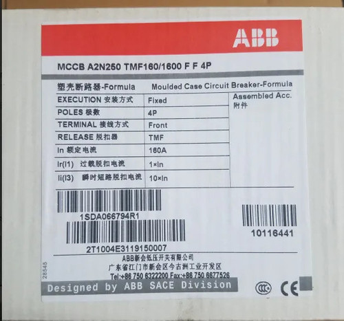 New 1pc ABB A2N250 TMF1601600 FF 4P Circuit Breaker 10116441  - Product Image