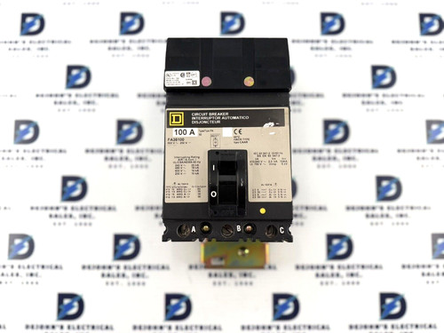 Refurbished SQUARE D FA36100 100A 600V 3 POLE I-LINE CIRCUIT BREAKER - Product Image