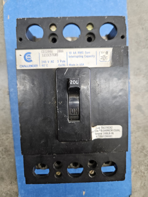 Used Challenger Cd3200W 200 Amp 240v 3 Pole Circuit Breaker - Product Image