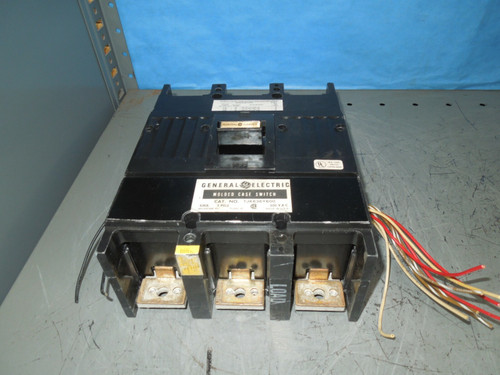 Used GE TJK636Y600 600A 3P 600V Molded Case Switch Black Frame Auxiliary  48V Shunt - Product Image