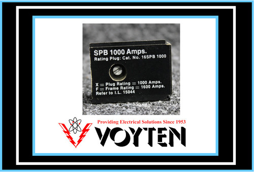 Used EATON CUTLER-HAMMER OR WESTINGHOUSE SPB RATING PLUG 16SPB1000 - Product Image