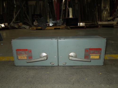 Used GE DD2D3323 100100A Twin 3PH 240V Fused Panelboard Switch w Hardware Used - Product Image