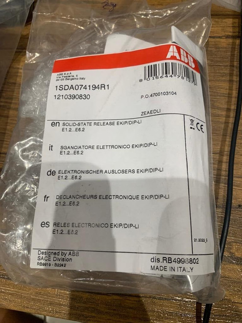 New 1sda0741194r1 circuit braker abb solid state release ekipdip-Li - Product Image