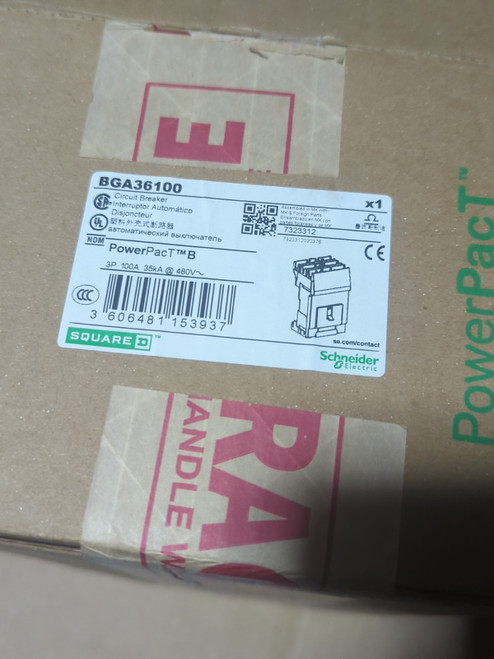 New Schneider Bga36100 Breaker New Open Box - Product Image