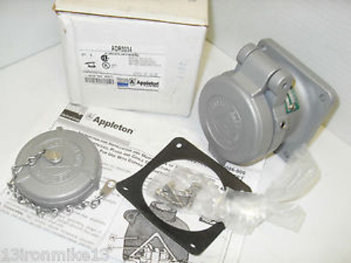 New Appleton Adr3034 30-Amp Pin&Sleeve Receptacle 30A 600V 3W 4P Acp3034Bc