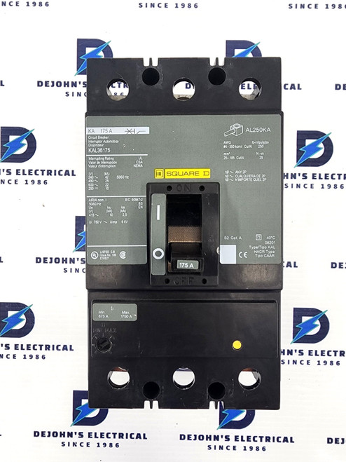 Refurbished SQUARE D KAL36175 175 AMP 3 POLE, 600V CIRCUIT BREAKER - Product Image