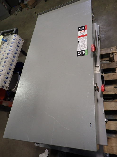 Used ABB THN3365AR 400 amp 600 volt NON Fused 3R OUTDOOR 3 Phase Disconnect Switch - Product Image