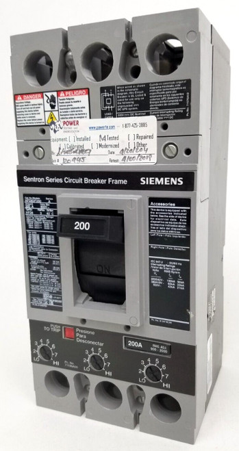New HFD63B200 Siemens 200 Amp Circuit Breaker NEXT DAY OPTION NEW 3rd Party Tested - Product Image