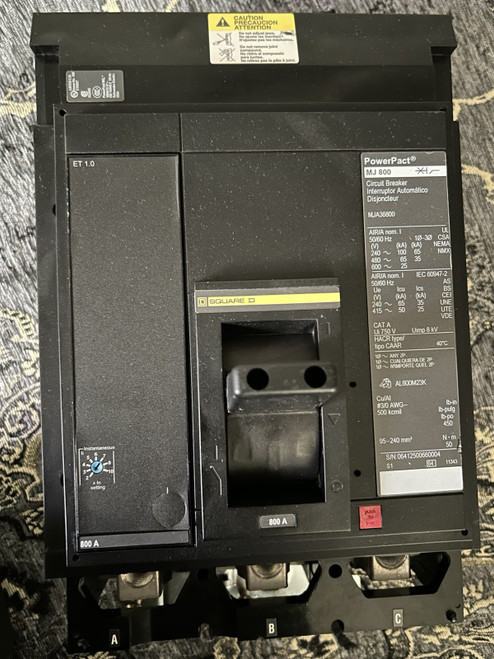 Used Square D MJA36800 Molded Case Circuit Breaker - Product Image