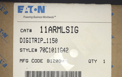 New NEW Eaton Digitrip 1150 11ARMLSIG Trip Unit for Magnum DS 1150+ 11ARMLSIG - Product Image