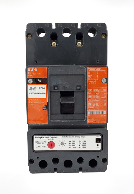 Refurbished Eaton Cutler Hammer E2KE34002WA06U66 400A K Frame Circuit Breaker Reconditioned - Product Image