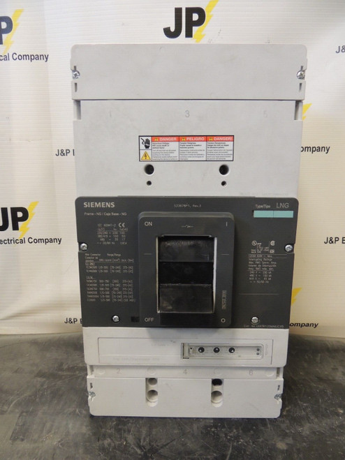 Used Siemens LNX3R120MA4UCX5 BREAKER VL 1200A 3P 100K480V ETU ACCYS NO LUGS - Product Image