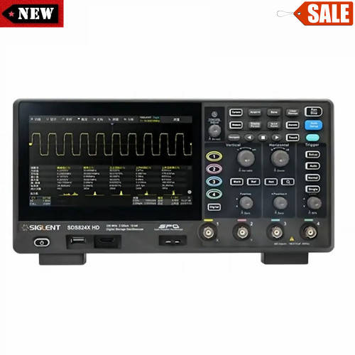 New HD 100MHz 4-Channel 12Bit 50Mpts 2GSas Sampling Digital Oscilloscope SDS814X - Product Image