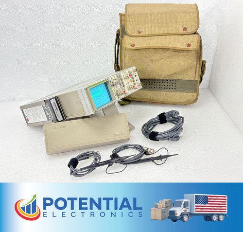 Used PRE OWNED  LEADER LBO-315 DUAL TRACE PORTABLE 60Mhz OSCILOSCOPE w Case - Beige - Product Image