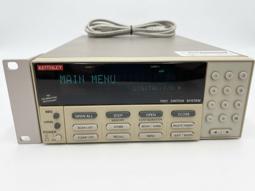 Keithley 7001 Data Acquisition Switch System With 2 7059 Low Voltage Scanners