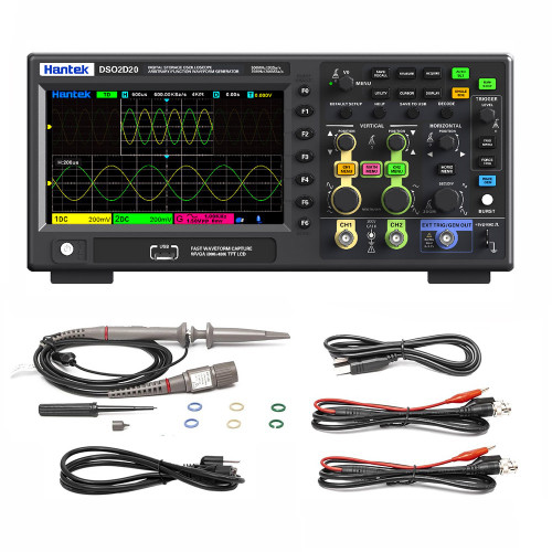 New Hantek DSO2D20 2CH Digital Storage Oscilloscope Signal Generator 200Mhz 2GSs Sa - Product Image