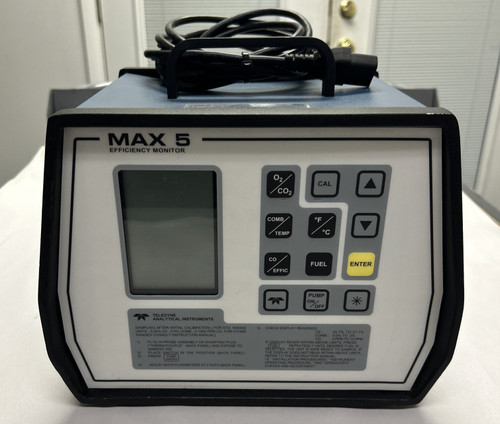 Used TELEDYNE ANALYTICAL INSTRUMENTS,MAX5,PORTABLE COMBUSTION EFFICIENCY ANALYZER - Product Image