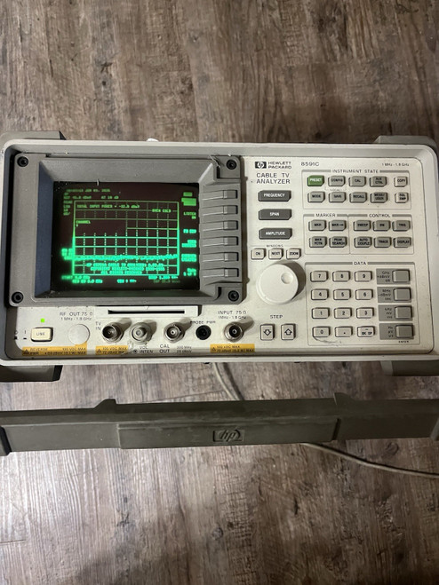 Used Hewlitt Packard Cable Tv Analyzer Model 8591c. 1 MHz-1.8GHz 8591C - Product Image