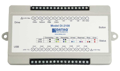 New High Speed Excel Data Acquisition System and Stand-alone Data Logger DI-2108XL - Product Image