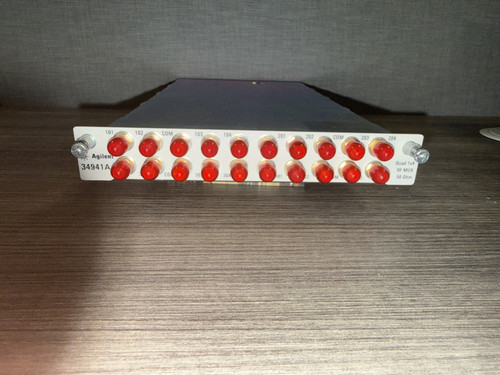 Used AgilentKeysight 34941A Quad 1x4 RF MUX 50 Ohm 3GHz Multiplexer Module - Product Image