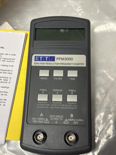 New PFM3000 Meter frequency LCD 8,5 digit 20h 0.003-3000000kHz AIM-TTI - Product Image