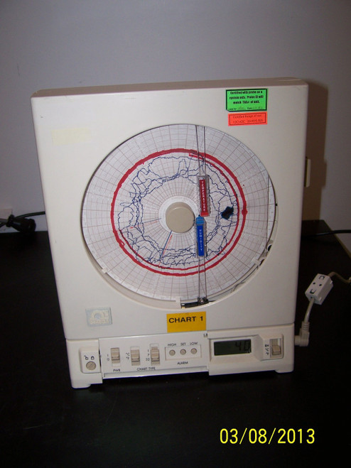 Used Omega CT-485B-110V Dual-Pen 8 Recorder Microprocessor Temperature Humidity - Product Image