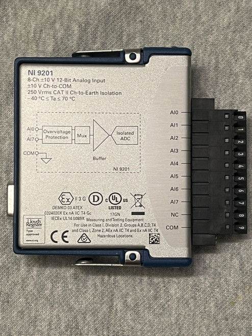 New NI 9201 cDAQ Analog Input Module, Screw Terminal NI-9201 - Product Image