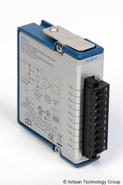 Used NI NI 9211 -80 mV Thermocouple Input, 14 Sampless, 4 Channel Module Screw - Product Image