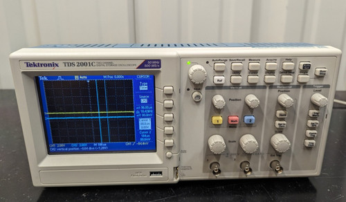 Used Tektronix TDS 2001C Two Channel Digital Real0Time Oscilloscope 50 MHz 500 MSs  - Product Image