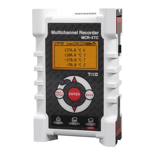 New TandD MCR-4TC 4-Channel Thermocouple Data Logger w Graphing LCD Display - Product Image