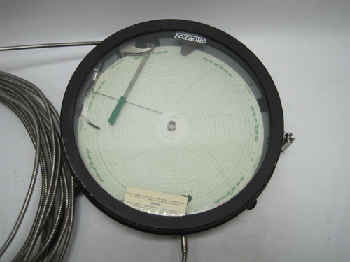 Used Foxboro 7 Day Chart Recorder Temperature -30°-0-120° Wall Mount WProbe - Product Image