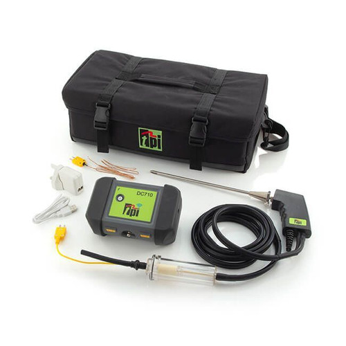 New TPI DC710C1 Flue Gas Analyzer with accessories and Case - Product Image