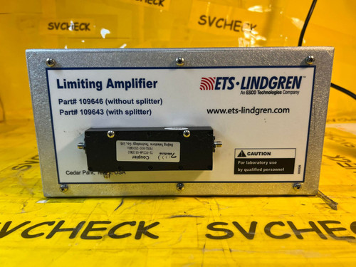 Used ETS-LINDGREN 109643 Limiting Amplifier RF with 5dB Splitter 800-2500Mhz 109646 - Product Image
