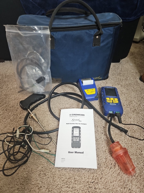 Used CrowCon Sprint Pro Multi-Function Flue Gas Analyzer W Case  Printer M07016 - Product Image