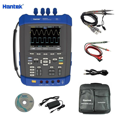 New Hantek Handheld Oscilloscope 2CH 70Mhz Signal Generator Spectrum Analyzer DMM DSO8072E - Product Image