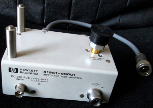 Used Impedance Test Adapter for HP 4195A HP 41951-69001 N port cable 100 kHz-500 MHz - Product Image