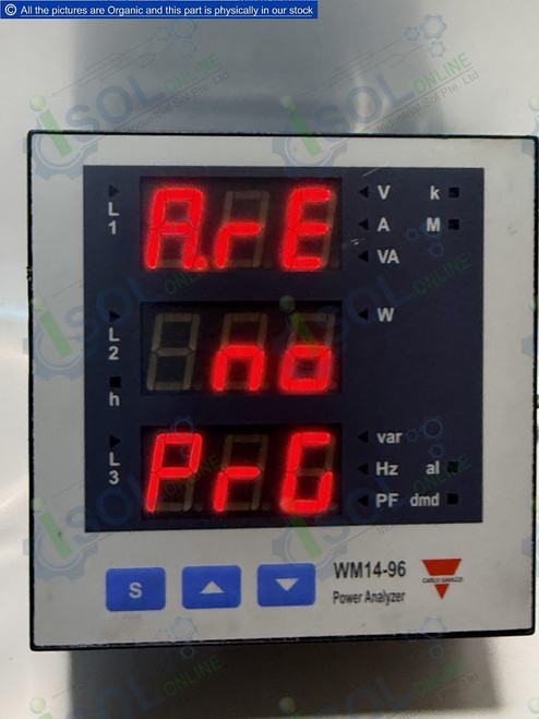 Used Carlo Gavazzi WM14-96.AV5.3.D.S. 3 Phase Power Analyzer RS 485 IF WM14-96 Ser - Product Image