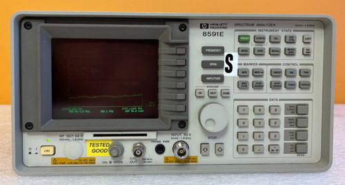 Used HP  Agilent 8591E 9 kHz to 1.8 GHz, GPIB, Portable Spectrum Analyzer. Tested - Product Image