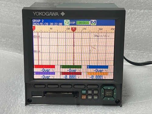 Used Yokogawa FX1006-4-2-H 6 Channel Digital Paperless Chart Recorder Used - Product Image