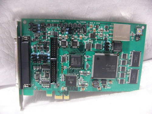 Used CONTEC AIO-161601UE3-PE PCI Express Analog IO Board 16ch Audio Hi-Fi Vintage  - Product Image