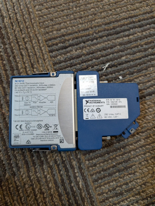 Used National Instruments NI 9212 8-Channel 24 Bit Thermocouple Input w TB-9212 cDAQ NI-9212 - Product Image