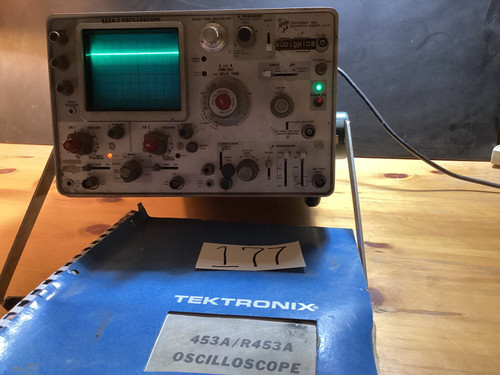 Used TEKTRONIX Oscilloscope Portable With Huge Instruction Manual Good Condition 453A-2 - Product Image
