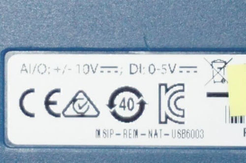 New National Instruments NI USB-6003 Data Acquisition Device, Multifunction DAQ - Product Image