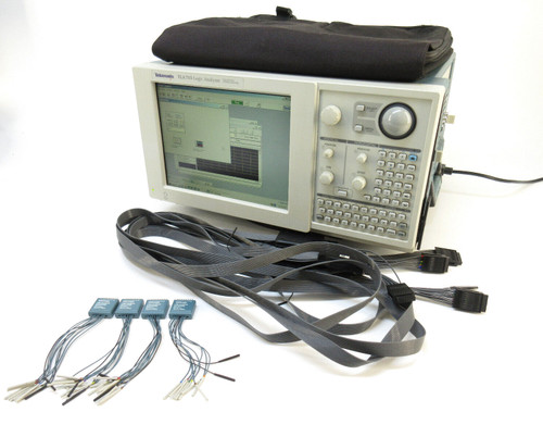 Used Tektronix TLA715 Logic Analyzer Duo monitor w TLA7AA4, 4x 196-3470-00, Cables - Product Image