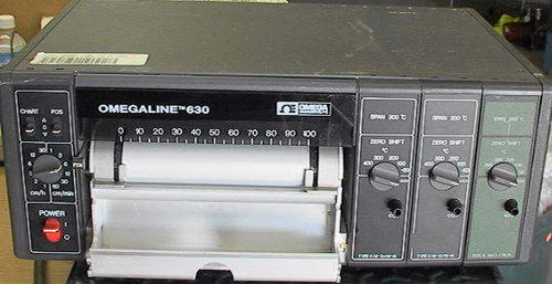 Used Omegaline 630-3K 3-channel Type K Strip Chart Recorder  - Product Image