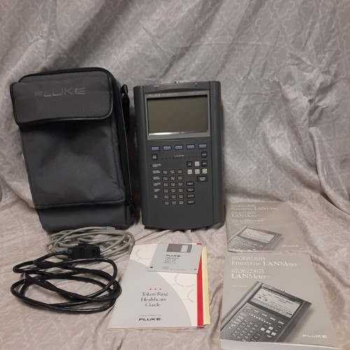 Used FLUKE 675 LANMETER Near complete set, New manual, manual, Bag, Server cord, etc. - Product Image